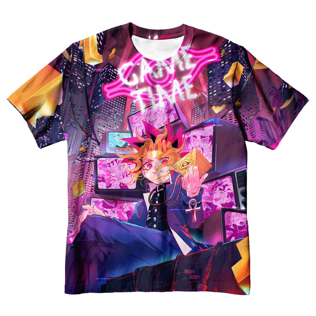 Yugioh Yugi Muto Sitting Inside Pink Television Anime Apparel