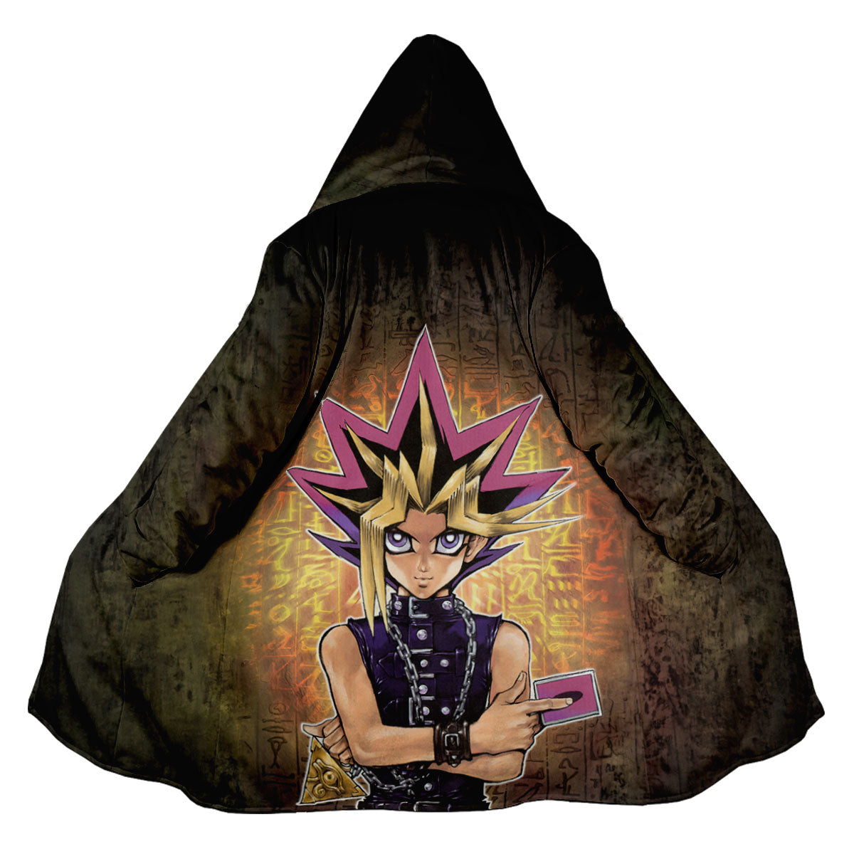 Yugioh Yugi Mutou Holding Dark Card Before Stele Anime Apparel