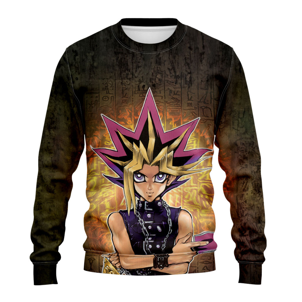 Yugioh Yugi Mutou Holding Dark Card Before Stele Anime Apparel