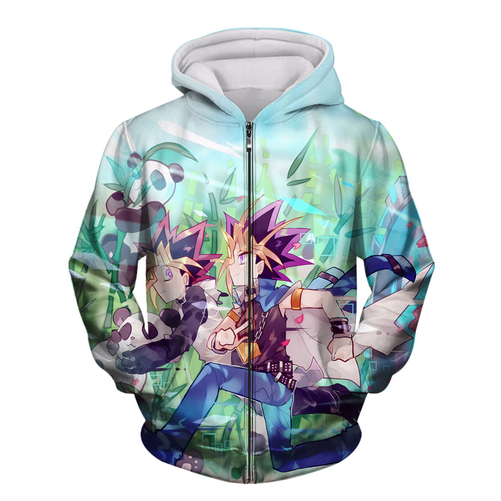 Yugioh Yugi Mutou Running With Green Panda Yugioh Anime Apparel