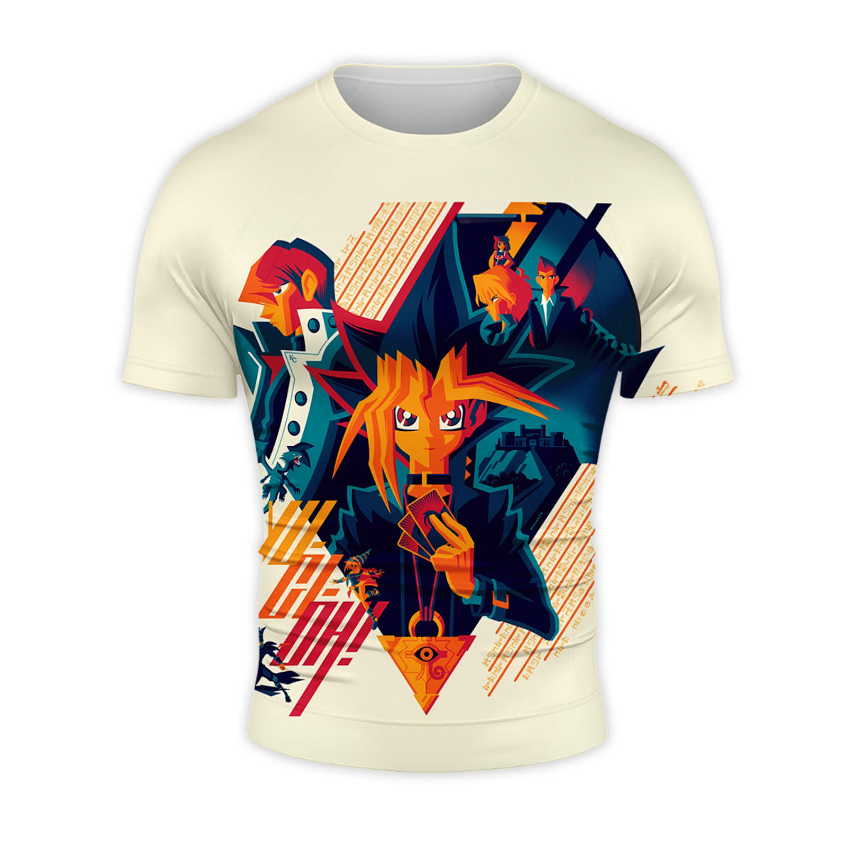 Yugioh Yugi Mutou Stylized Orange Illustration Artwork Anime Apparel
