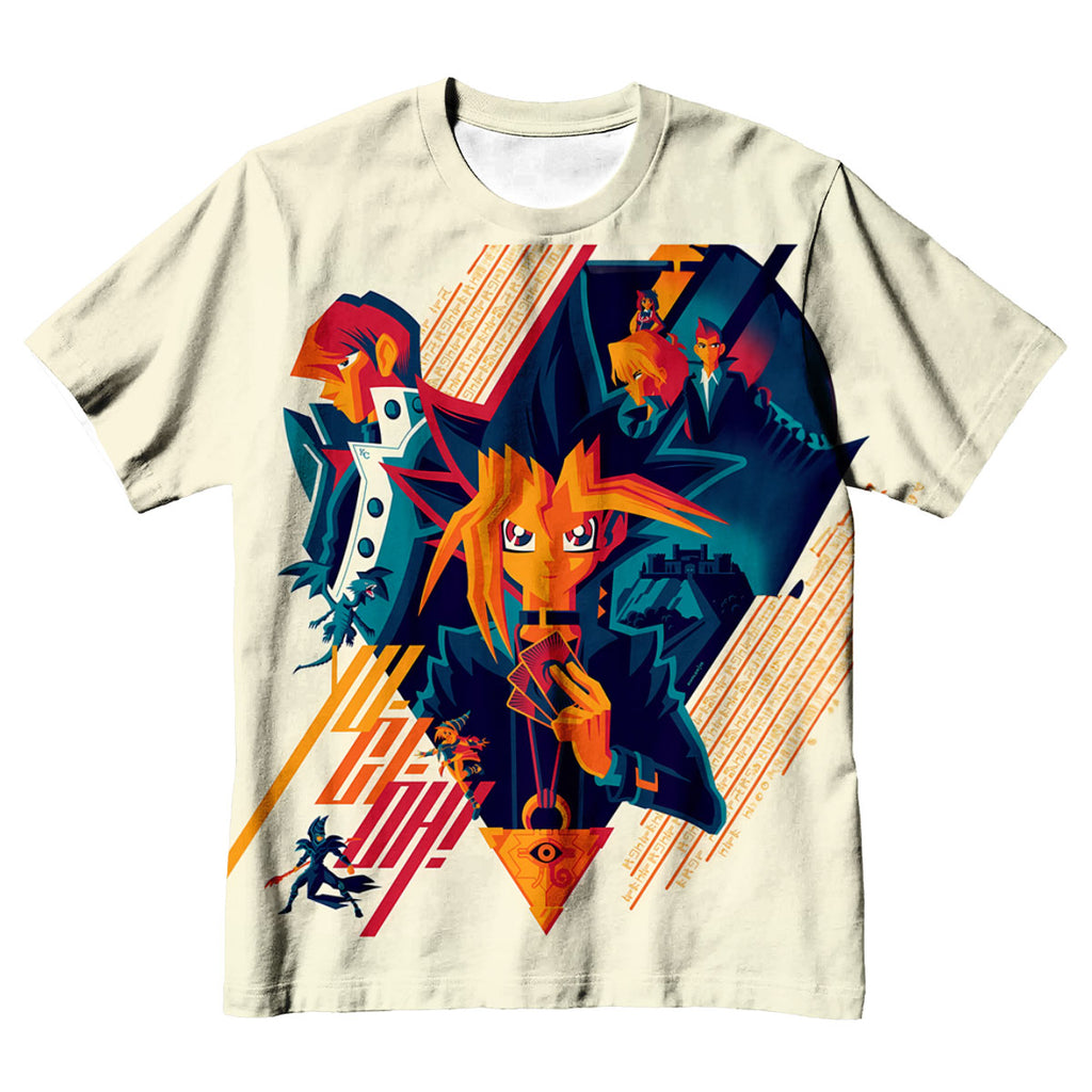 Yugioh Yugi Mutou Stylized Orange Illustration Artwork Anime Apparel