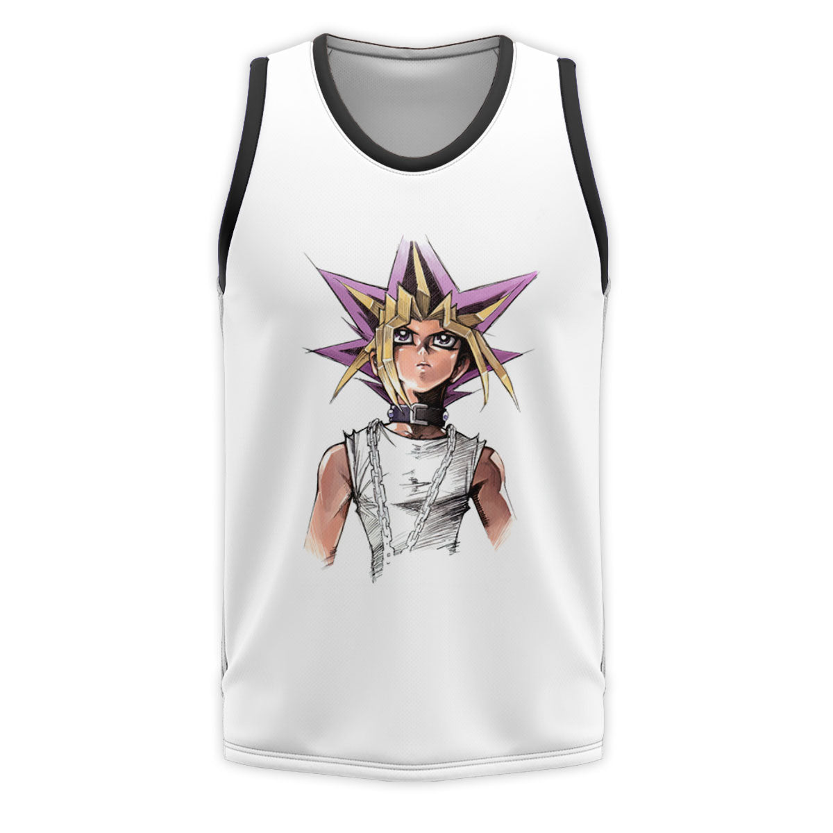 Yugioh Yugi Mutou White Portrait Illustration Anime Apparel