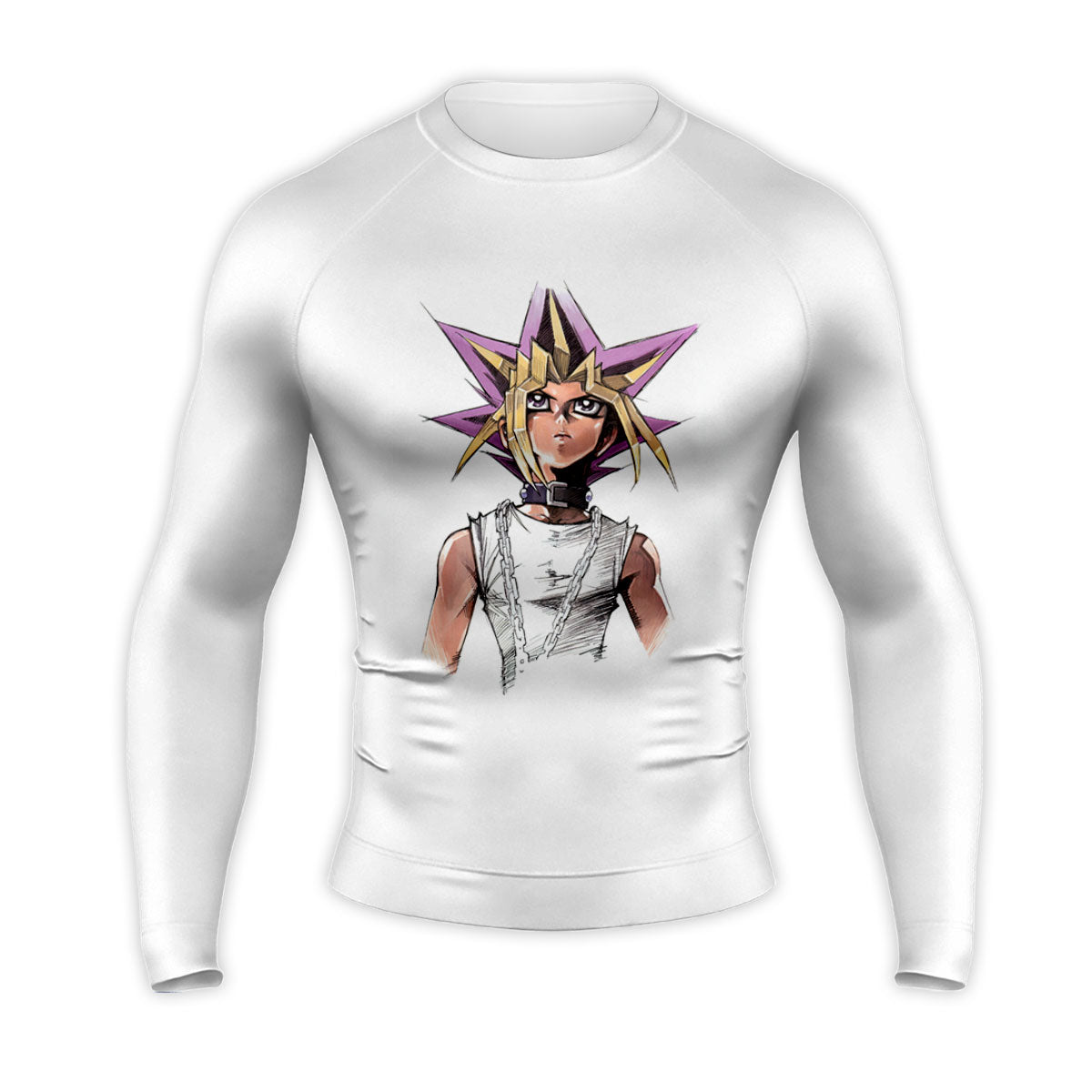 Yugioh Yugi Mutou White Portrait Illustration Anime Apparel