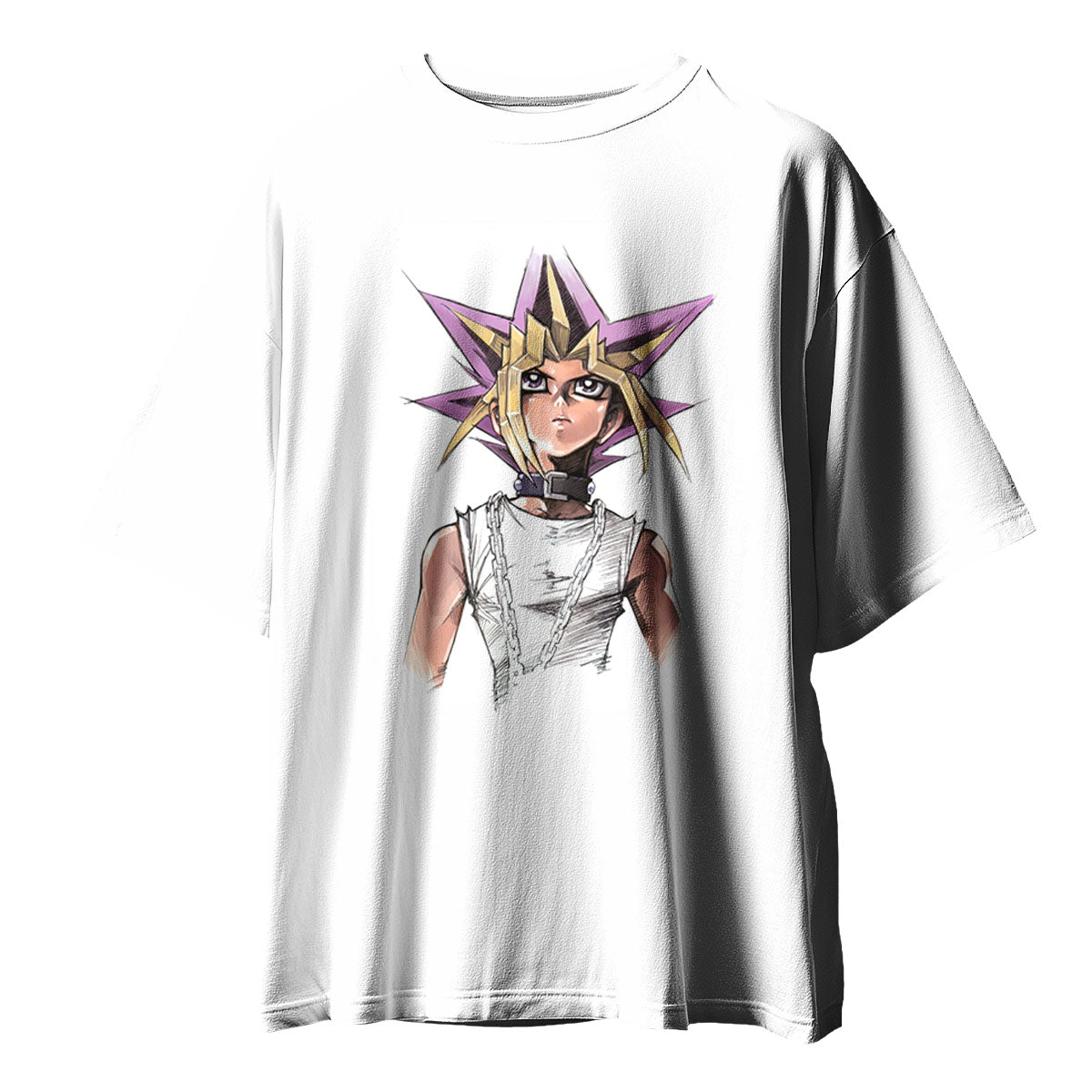 Yugioh Yugi Mutou White Portrait Illustration Anime Apparel