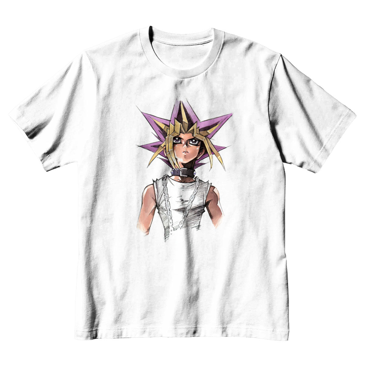 Yugioh Yugi Mutou White Portrait Illustration Anime Apparel