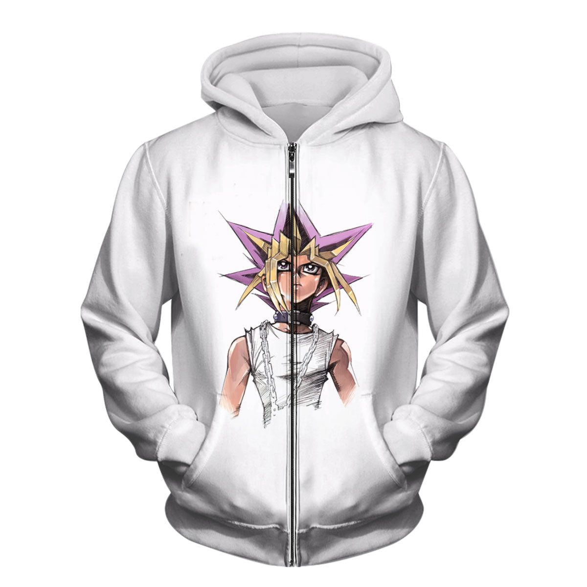 Yugioh Yugi Mutou White Portrait Illustration Anime Apparel