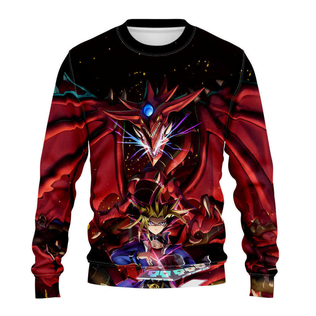 Yugioh Yugi Mutou With Powerful Slifer The Sky Dragon Anime Apparel