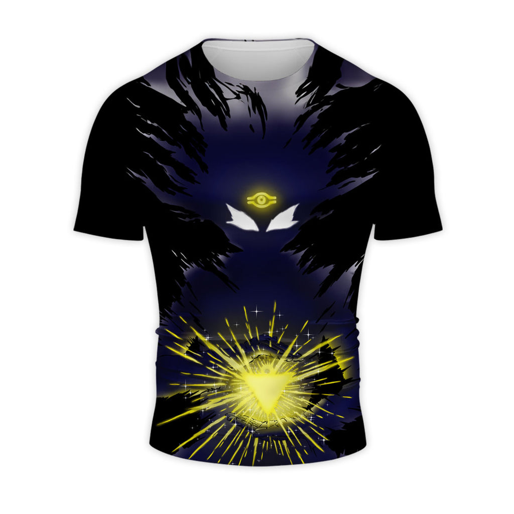 Yugioh Yugi Silhouette With Dark Yellow Magical Burst Anime Apparel